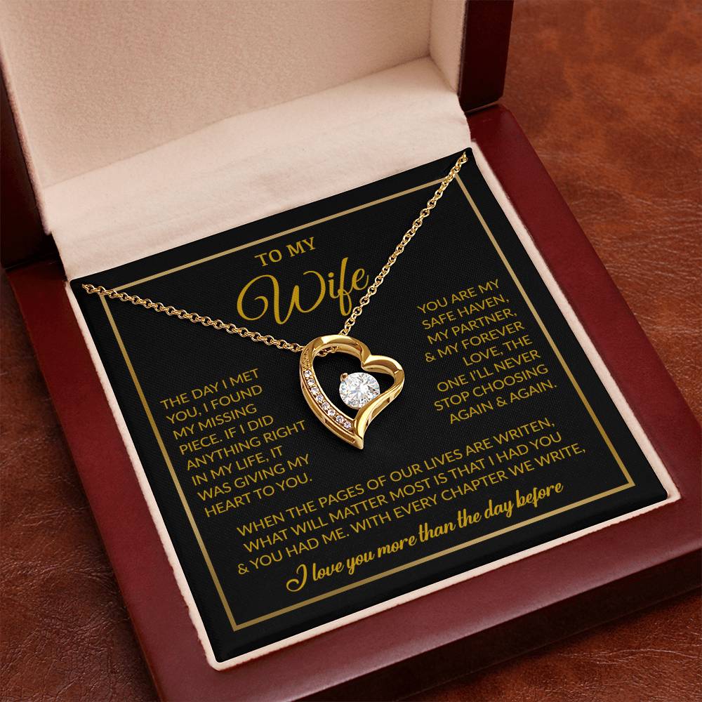 To My Wife Necklace, Gift For Wife, Anniversary Gift For Wife, Necklace For Wife 26_7_Gold