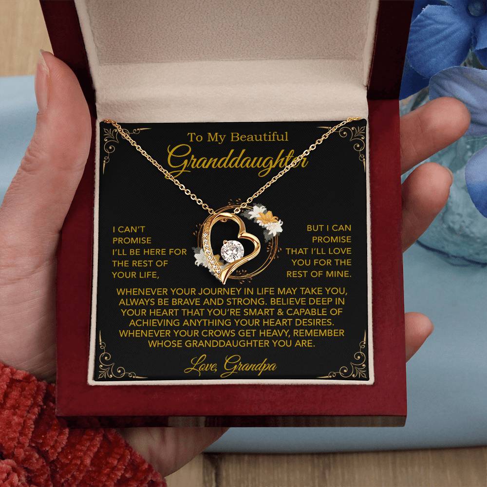 To My Granddaughter Necklace, Xmas Birthday Gift For Granddaughter From Grandpa 24_9