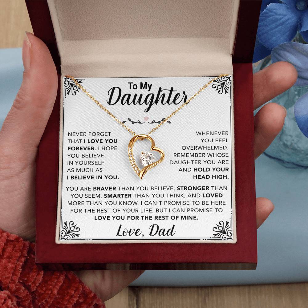 To My Daughter Necklace, Gift for Daughter from Dad, Father Daughter Necklace 30_11