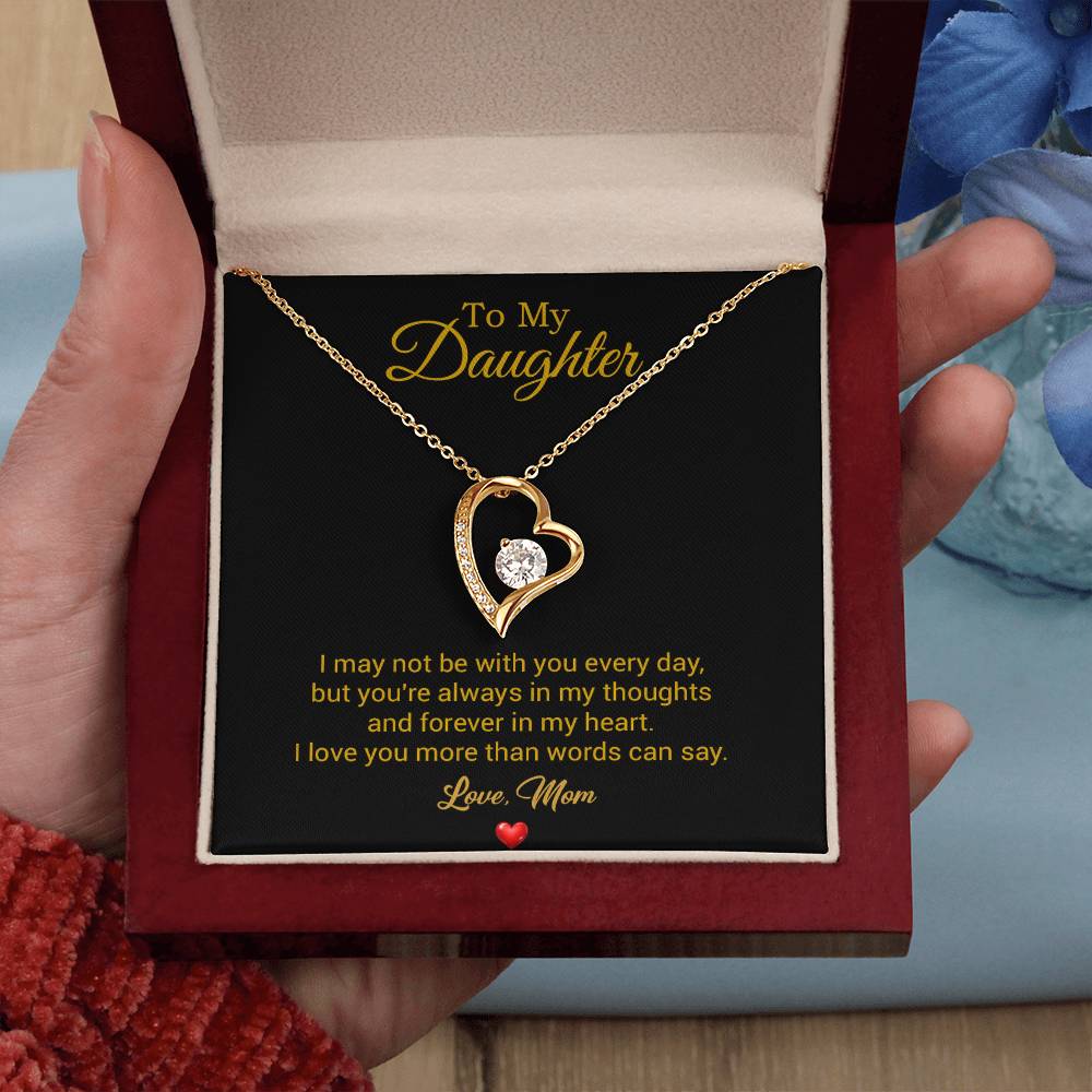 To My Daughter Necklace, Gift For Daughter From Mom, Daughter Mother Necklace