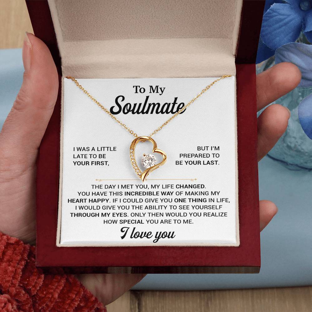 To My Soulmate Necklace, Soulmate Gift, Gift For Girlfriend, Christmas Gift