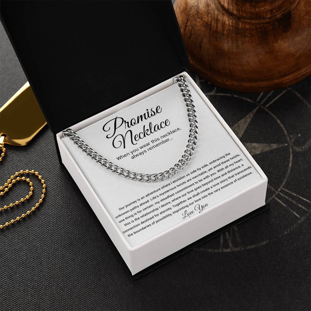 Promise Necklace Gift for Him, To My Man Cuban Chain Necklace, Anniversary Gift 3_10
