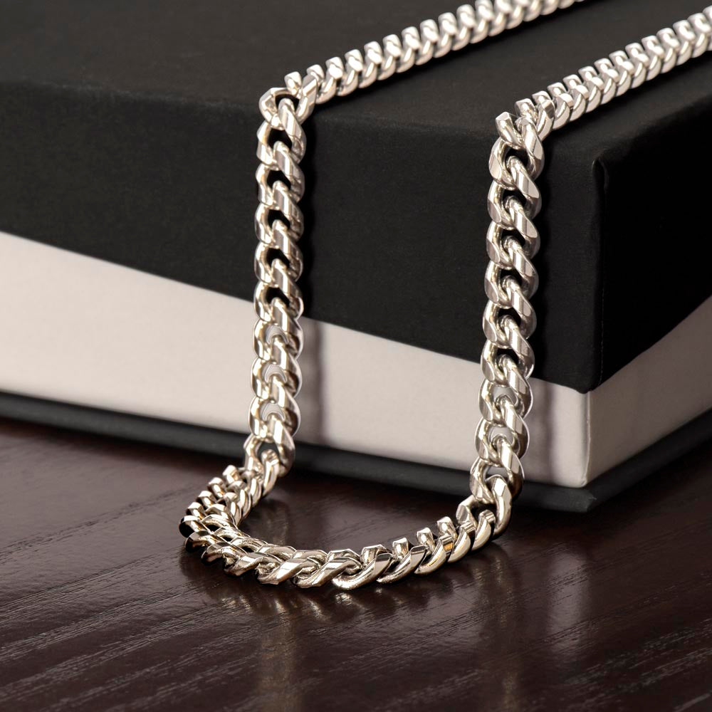 Promise Necklace Gift for Him, To My Man Cuban Chain Necklace, Anniversary Gift for Boyfriend 28_9