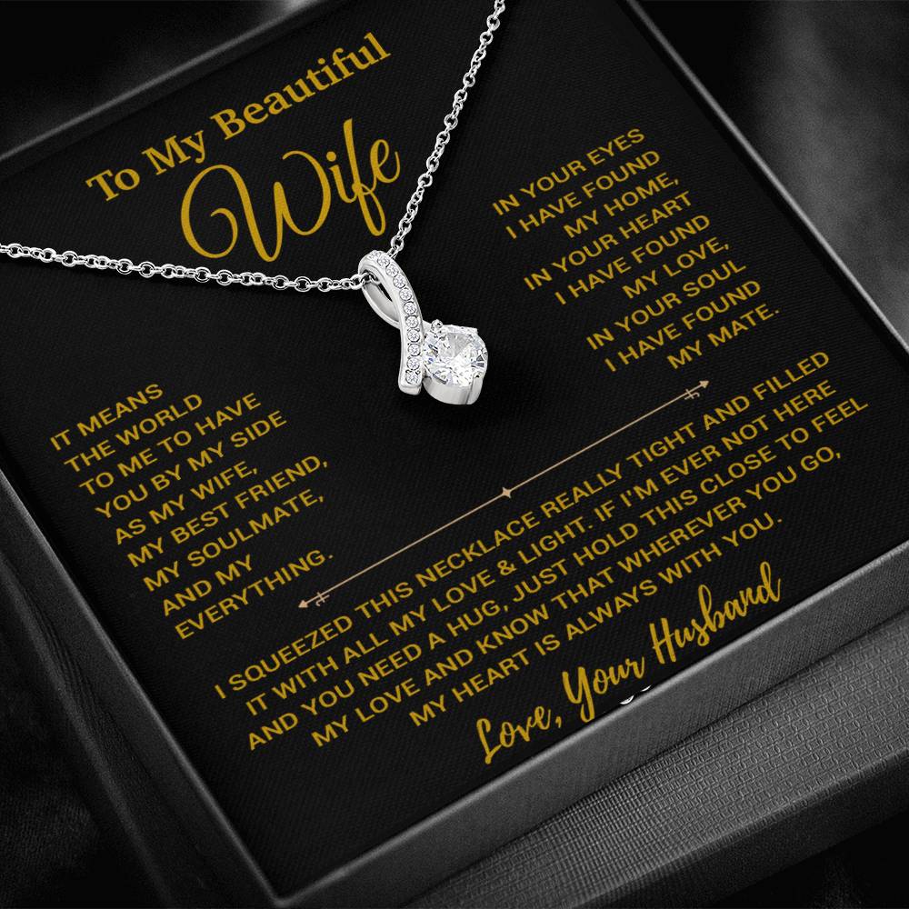 To My Wife Necklace, Vanlentines Gifts For Women, Anniversary Gift For Wife 20_1_Gold