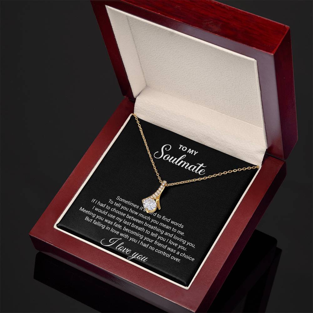To My Soulmate Necklace, Valentine Gift For Her, Gift For Soulmate, Gift For Her