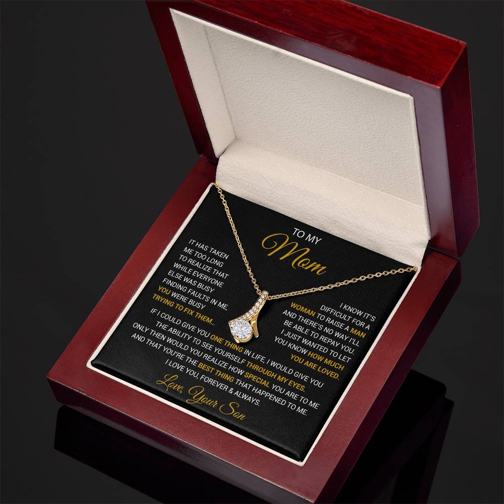 To My Mom Necklace, Mama, Gift From Son For Birthday, Mother 's Day Gift