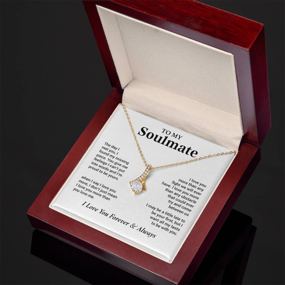 To My Soulmate Necklace, Gift for Wife, Girlfriend, Anniversary Gift, Christmas