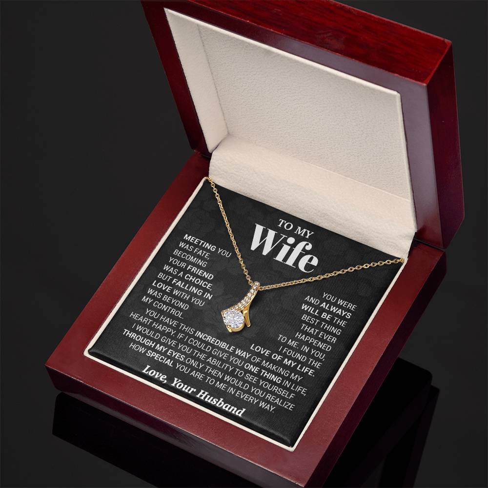 To My Wife Necklace, Meeting You Was Fate Love, Your Husband, Best Necklace