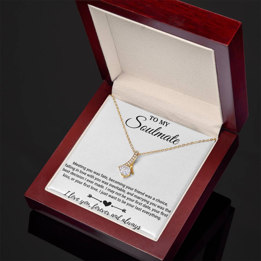 To My Soulmate Necklace, Soulmate Gift, Soulmate Jewelry Anniversary