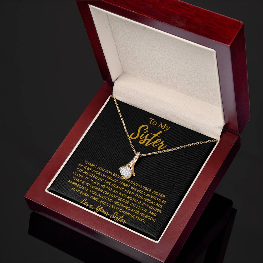 To My Sister Necklace, Brother to Sister, Birthday gift For Sister from Brother