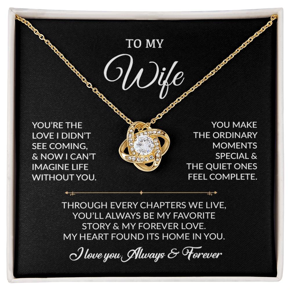 To My Wife Necklace, Gift For Wife, Anniversary Gift For Wife, Necklace For Wife 10_8_Black