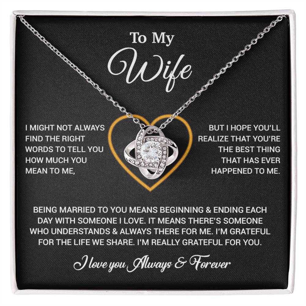 To My Wife Necklace, Gift For Wife, Anniversary Gift For Wife, Necklace For Wife 20_6_Black