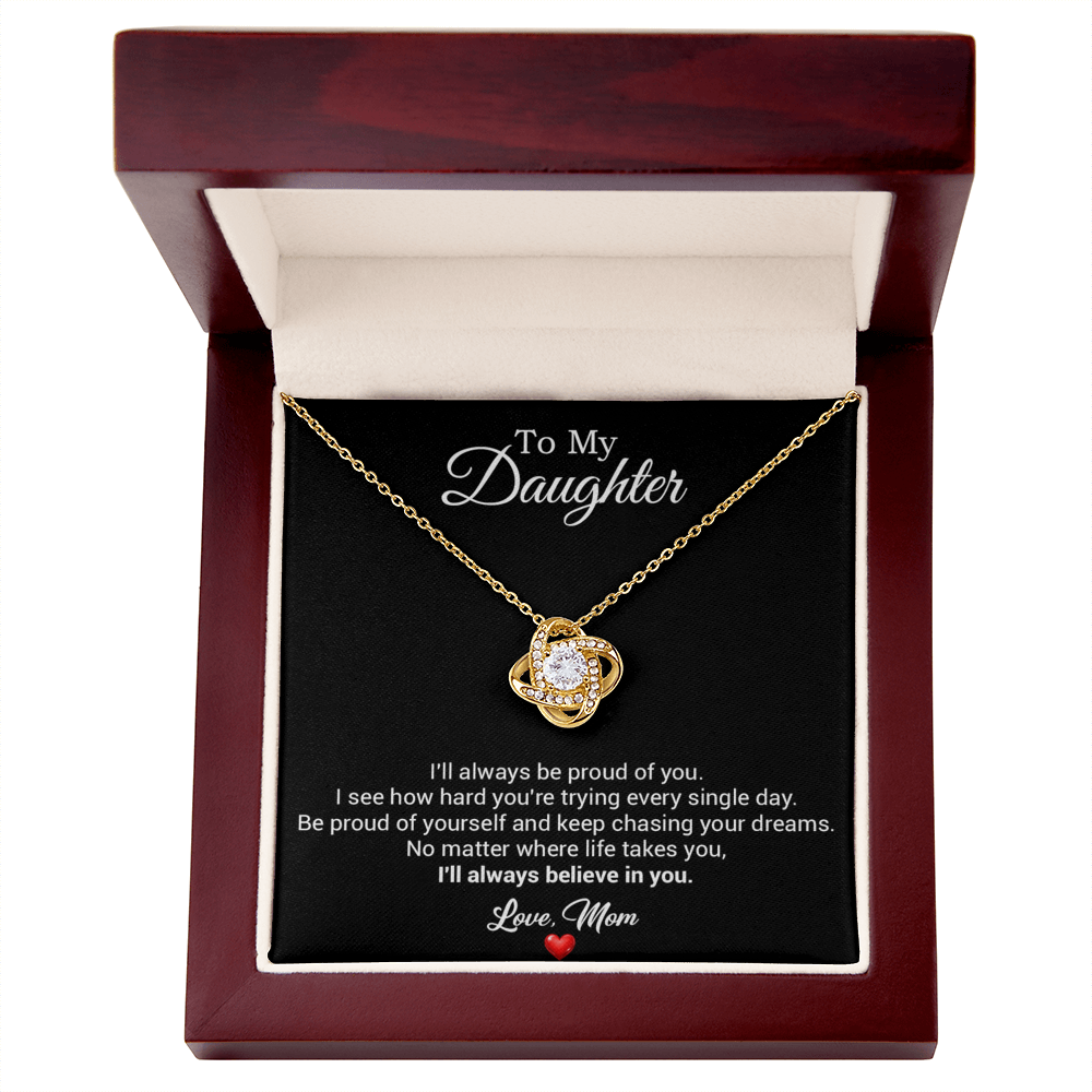To My Daughter Necklace, Gift For Daughter From Dad, Daughter Father Necklace 2_8_Black