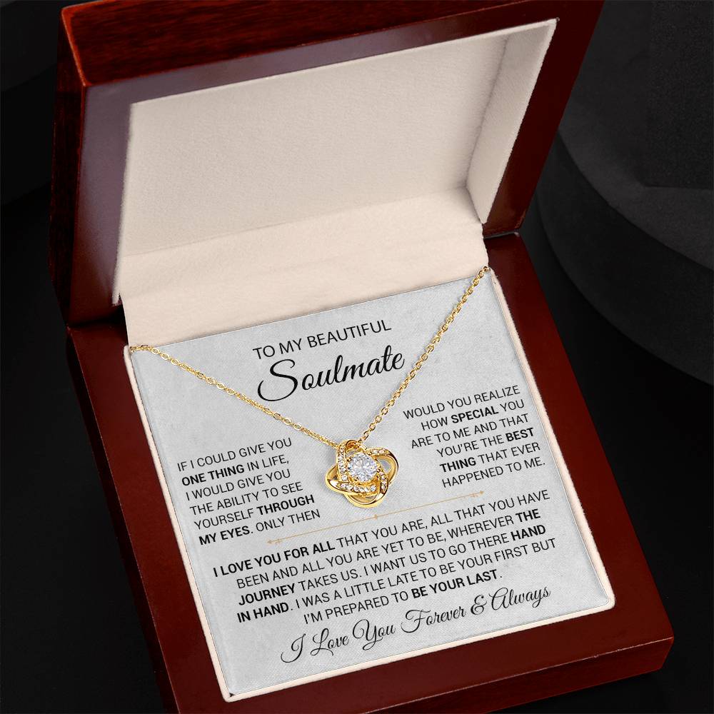 To My Soulmate Necklace, Gift For Wife Girlfriend From Husband, Christmas Gift 9_9_White