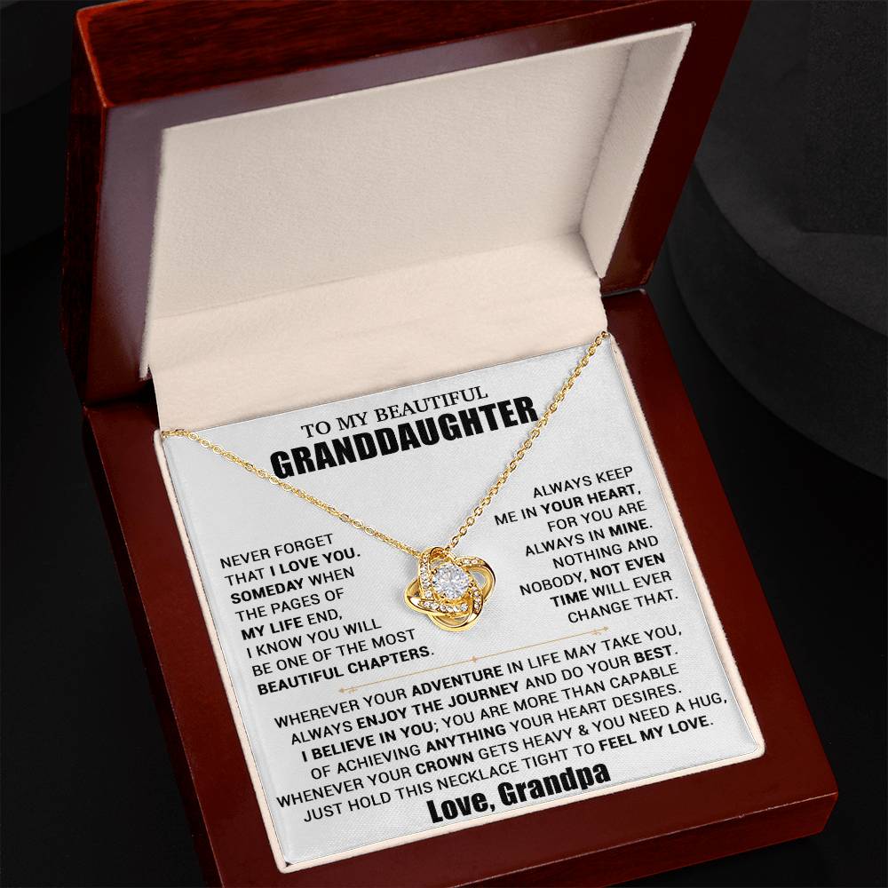 To My Granddaughter Necklace, Granddaughter Gift from Grandpa, Christmas Gift 10_10