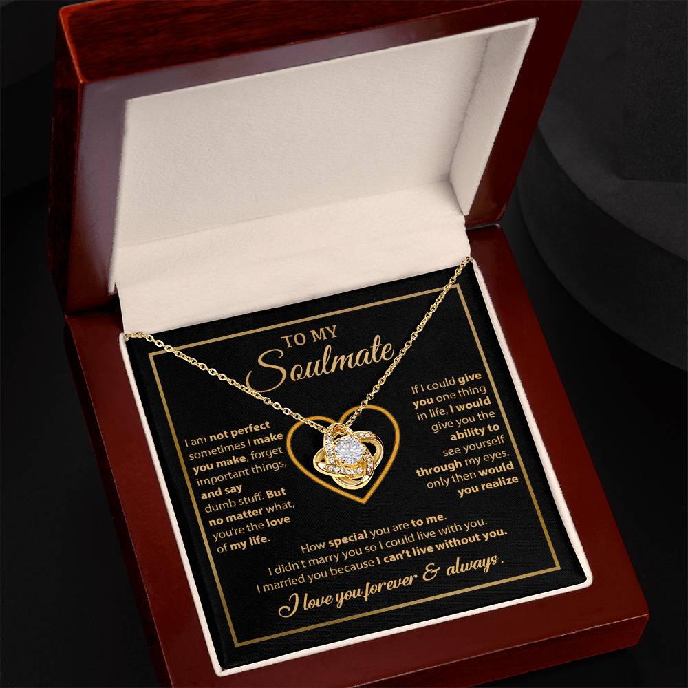 To My Soulmate Necklace, Gift For Wife From Husband, Valentines Gift For Wife 11_2_Gold