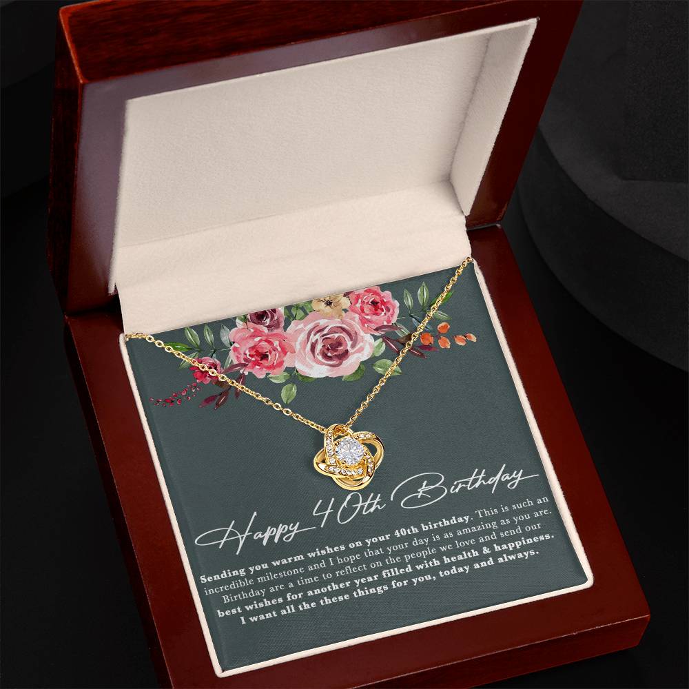 40th Birthday Gifts Necklace, 40th Birthday Necklace,40th Birthday Gift Ideas