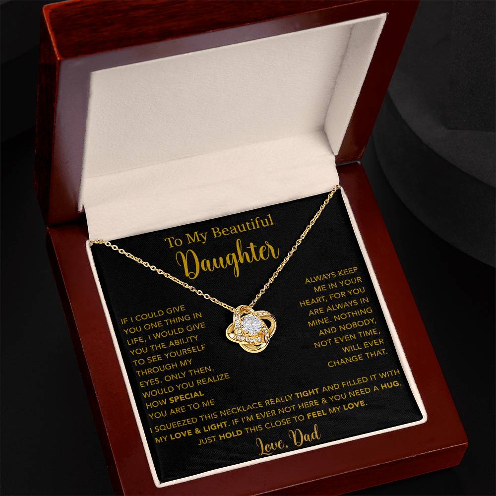 To My Daughter Necklace, Gift for Daughter from Dad, Father Daughter Necklace 4_5_Gold