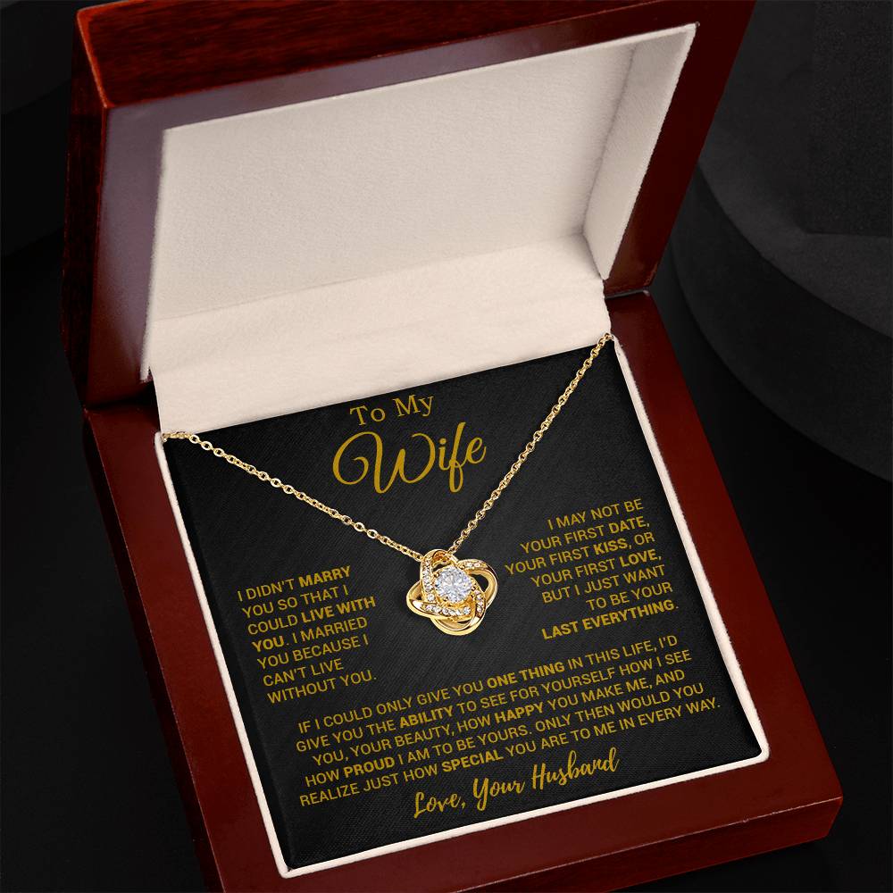 To My Wife Necklace, Gift For Wife, Anniversary Gift For Wife, Necklace For Wife 27_3_Gold