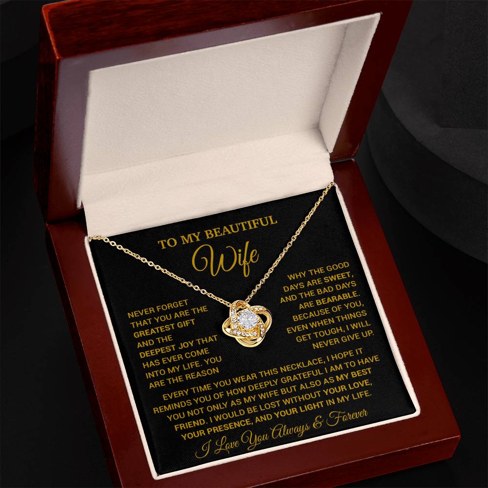 To My Wife Necklace, Christmas Gifts For Wife, Anniversary Cute Gift For Wife_16_9_Gold