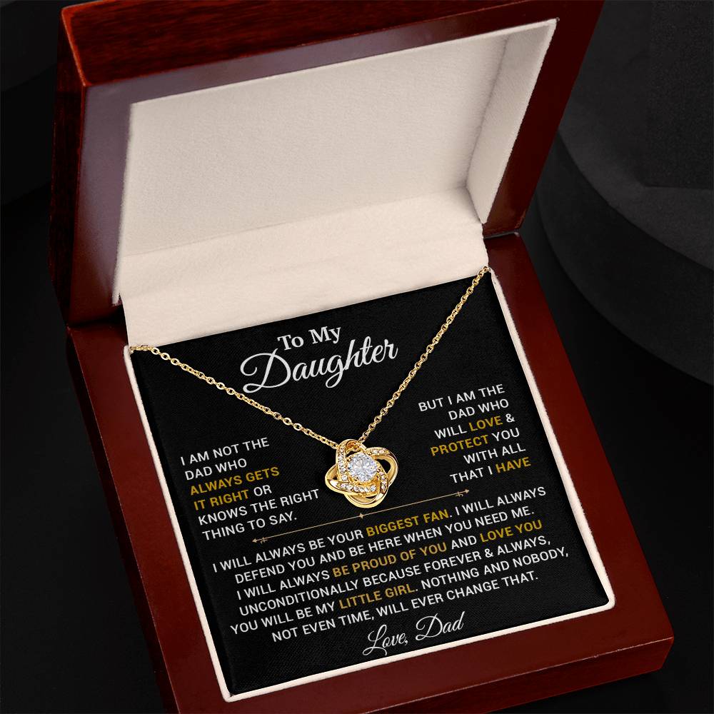 To My Daughter Necklace, Gift for Daughter from Dad, Father Daughter Necklace 4_4_Gold