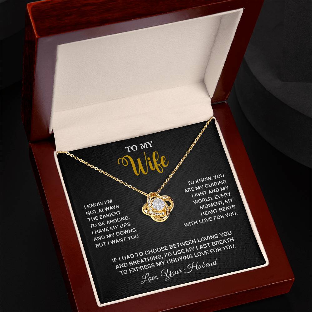 To My Wife Necklace, Gift For Wife, Anniversary Gift For Wife, Necklace For Wife 16_9_Black