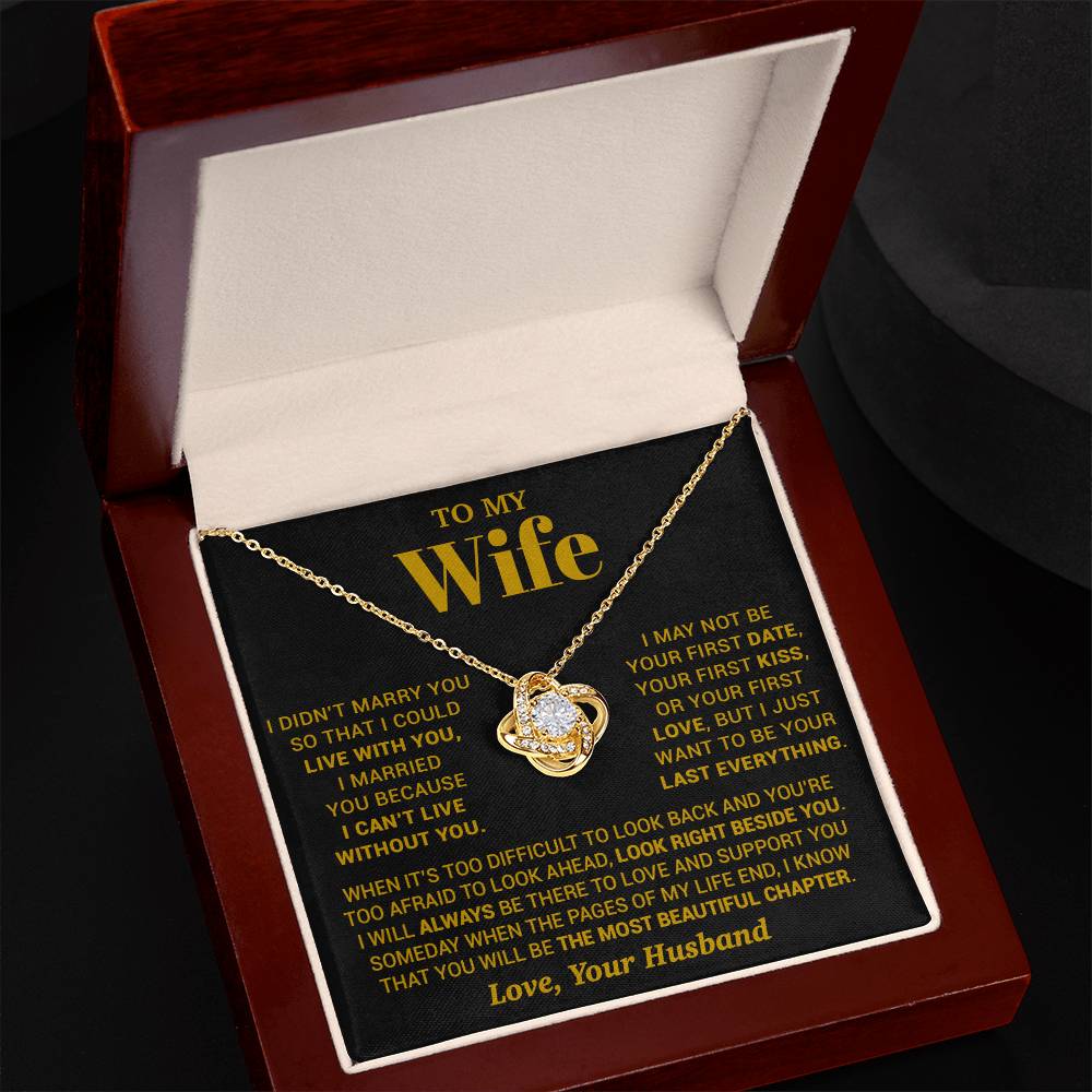 To My Wife Necklace, Christmas Gifts For Women, Anniversary Gift For Wife 28_9_Gold