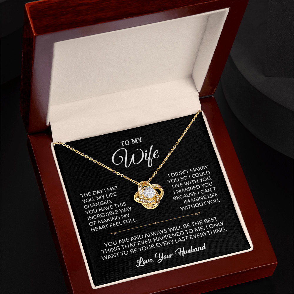 To My Wife Necklace, Gift For Wife, Anniversary Gift For Wife, Necklace For Wife 10_9_Black