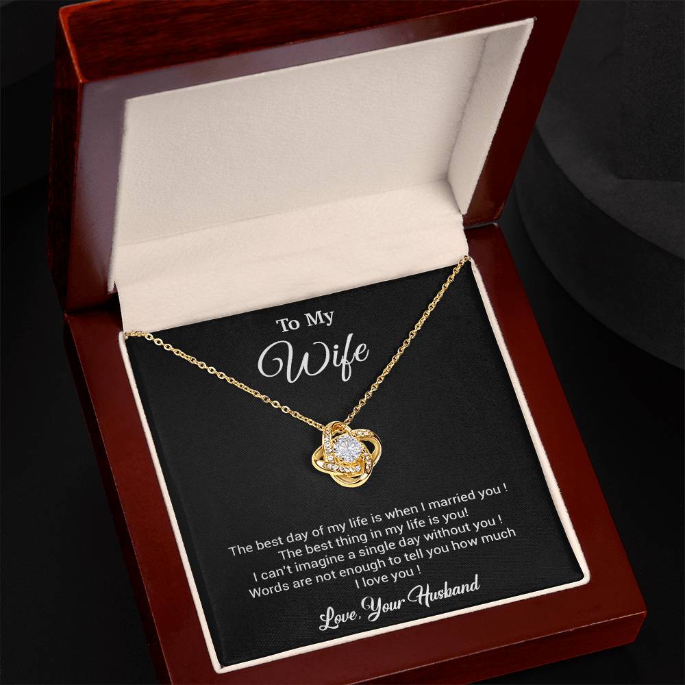 To My Wife Necklace, Gift For Wife, Anniversary Gift For Wife, Necklace For Wife 10_3_Black