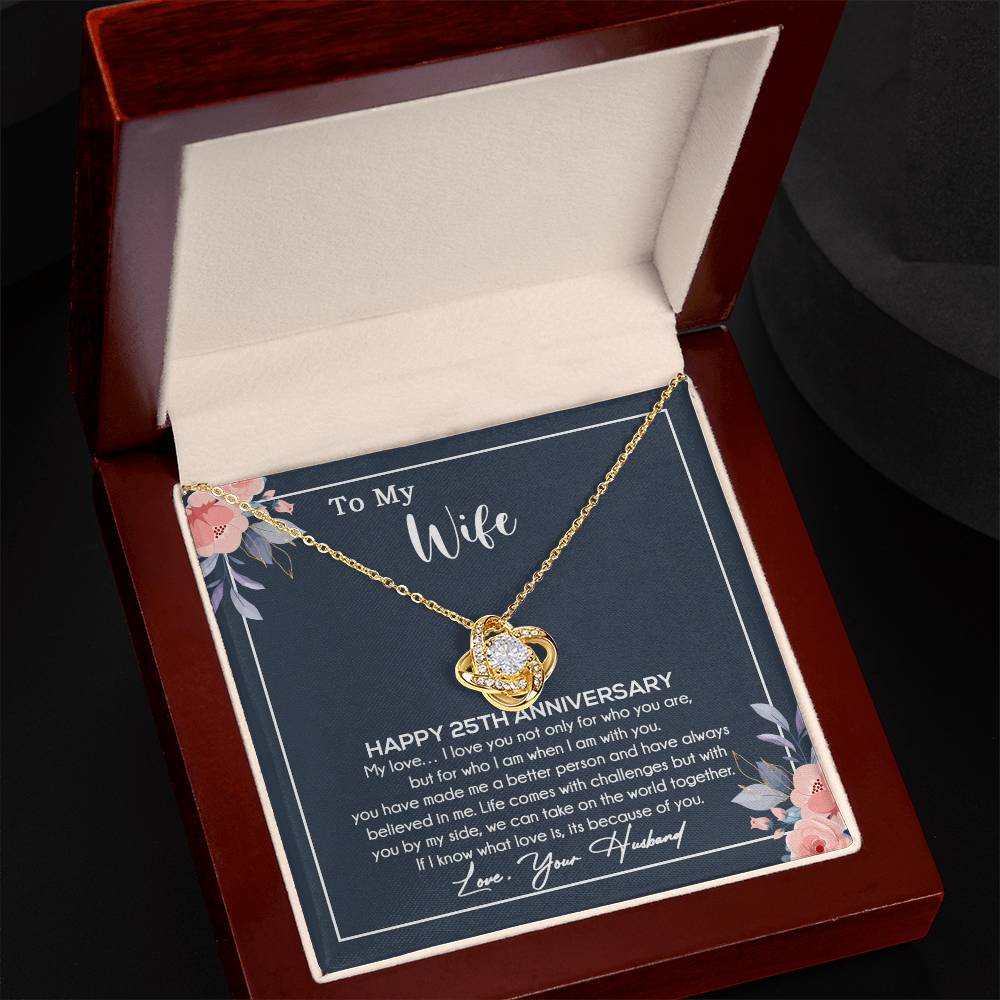 25th Anniversary Gift For Wife Necklace, 25 Year Anniversary, 25th Wedding Gift _Blue