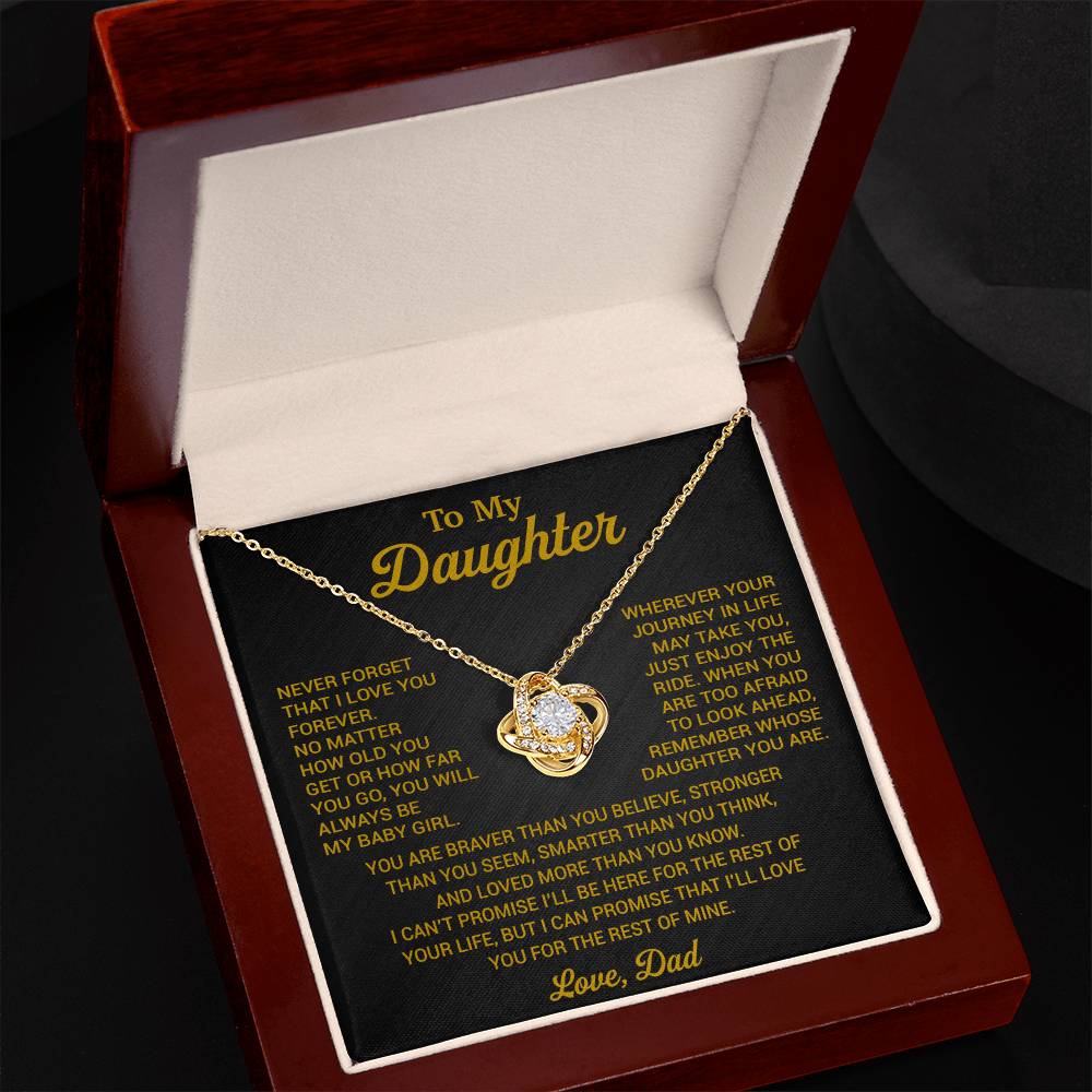 To My Daughter Necklace, Daughter Father Necklace, Daughter Gift From Dad 20_8_Gold