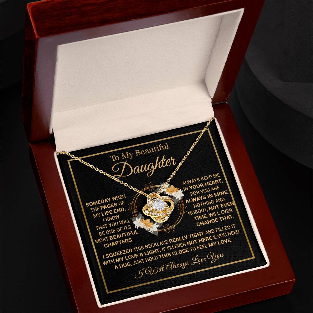 To My Daughter Necklace, Gift for Daughter from Dad,Mom, Daughter Mother Necklace