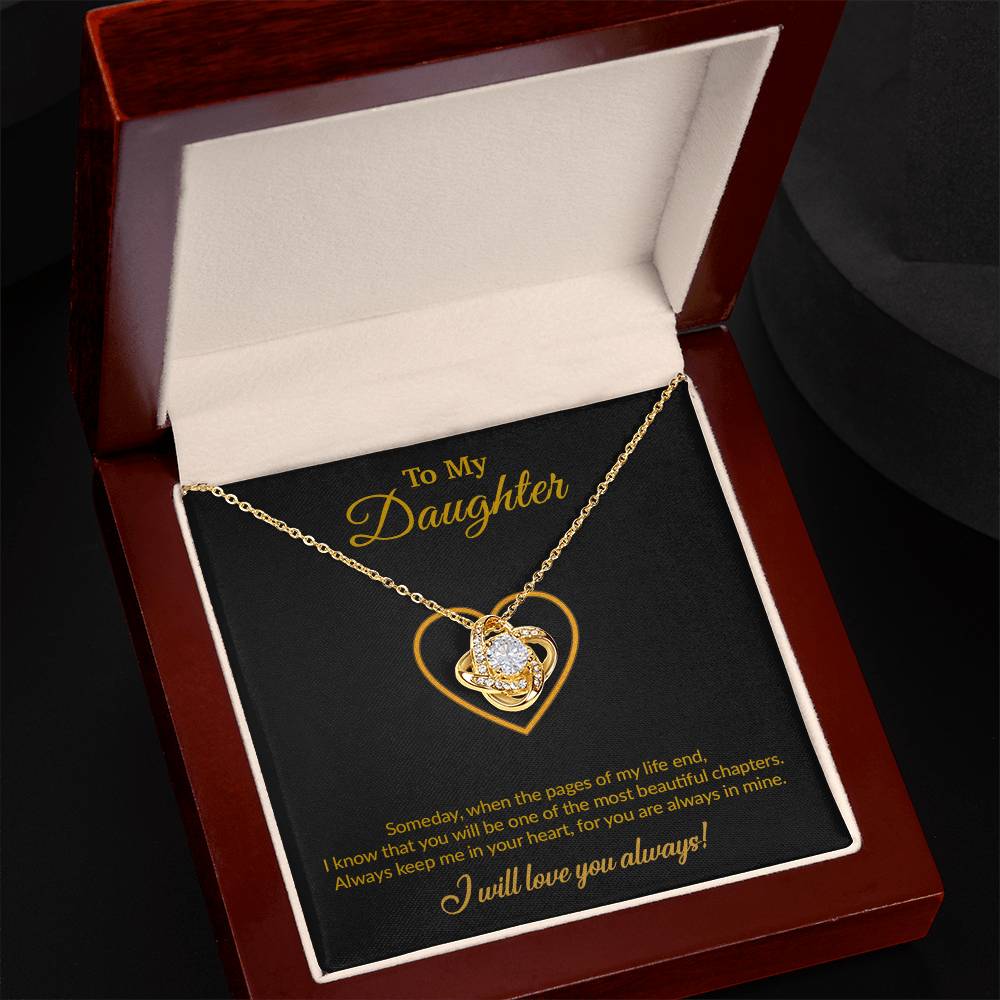 To My Daughter Necklace, Gift for Daughter from Mom, Mother Daughter Necklace 17_8_Gold