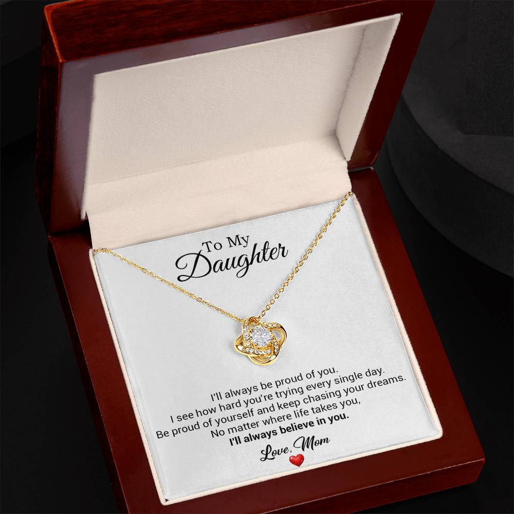 To My Daughter Necklace, Gift For Daughter From Dad, Daughter Father Necklace 2_8_White