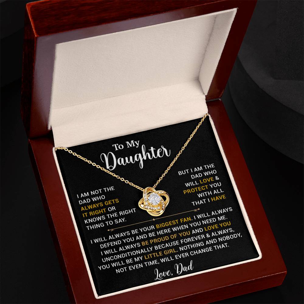 To My Daughter Necklace, Gift for Daughter from Dad, Father Daughter Necklace 13_4_Gold