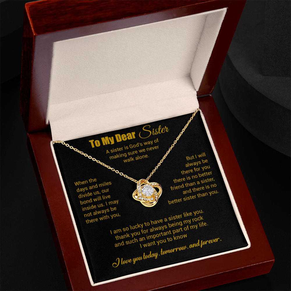To My Sister Necklace, Brother to Sister, Birthday gift For Sister from Brother