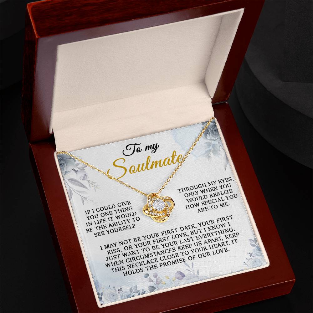 To My Soulmate Gift, Gift for Wife, Girlfriend Necklace, Anniversary Gift, Soulmates Gift