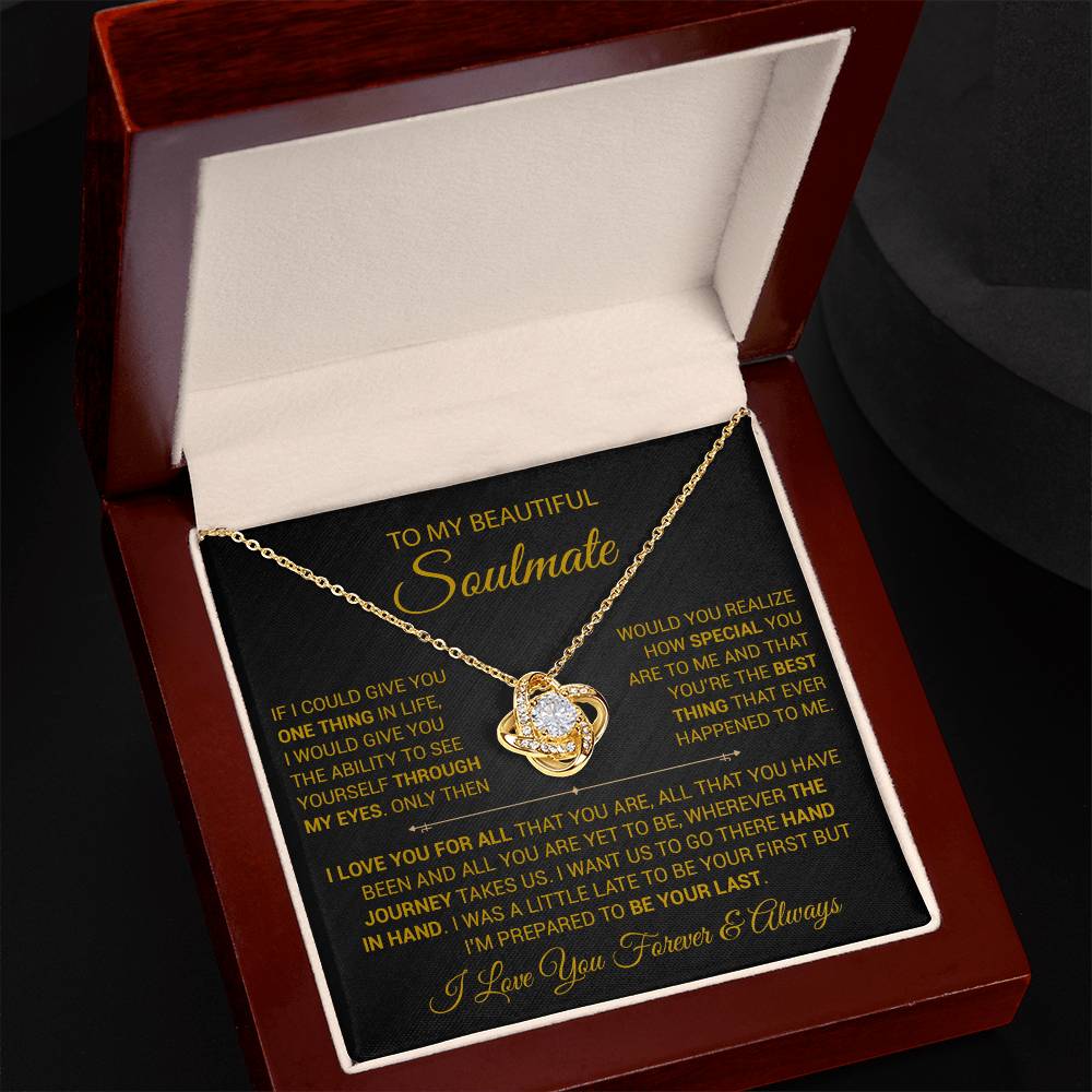 To My Soulmate Necklace, Gift For Wife Girlfriend From Husband, Christmas Gift 9_9_Gold
