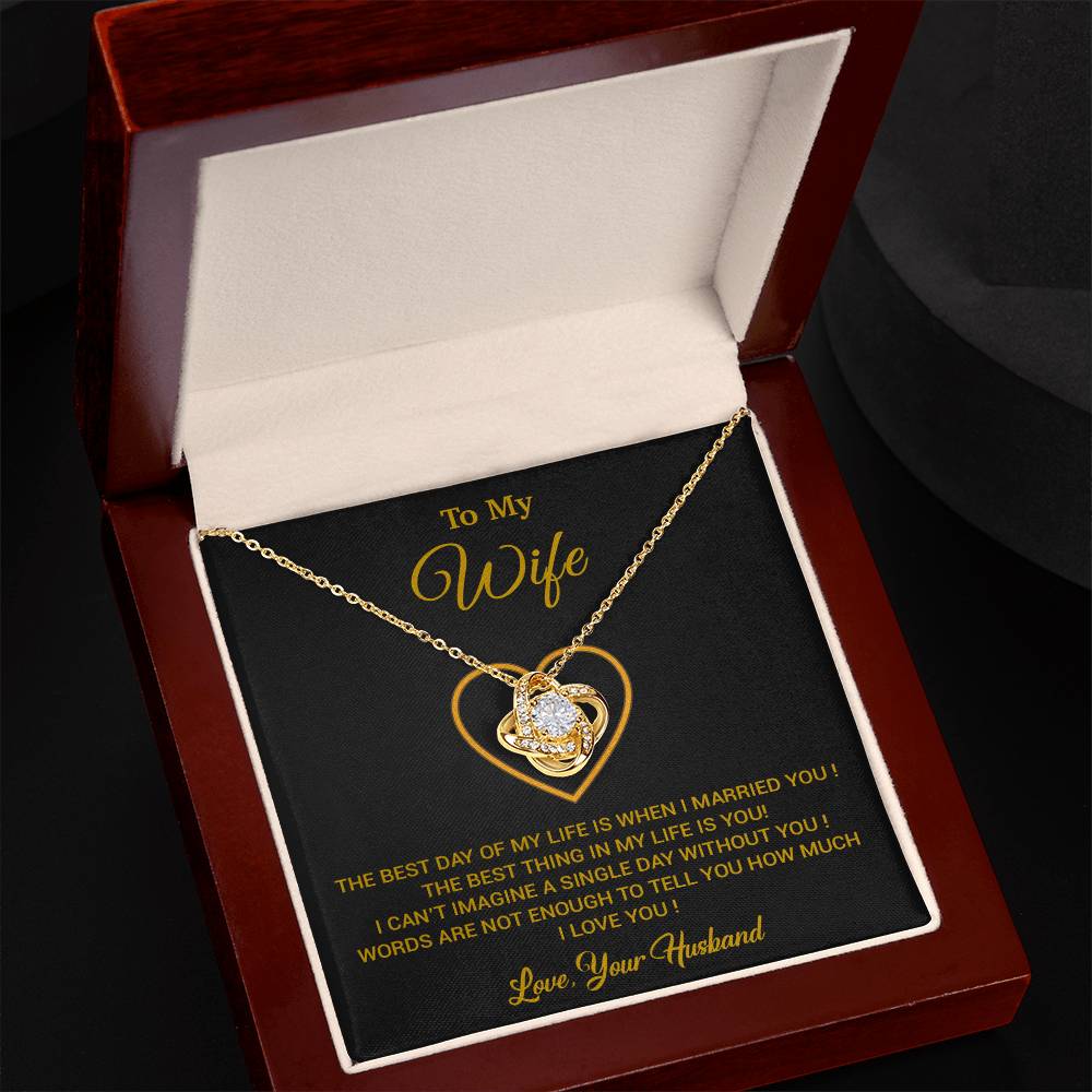 To My Wife Necklace, Gift For Wife, Anniversary Gift For Wife, Necklace For Wife 26_2_Gold