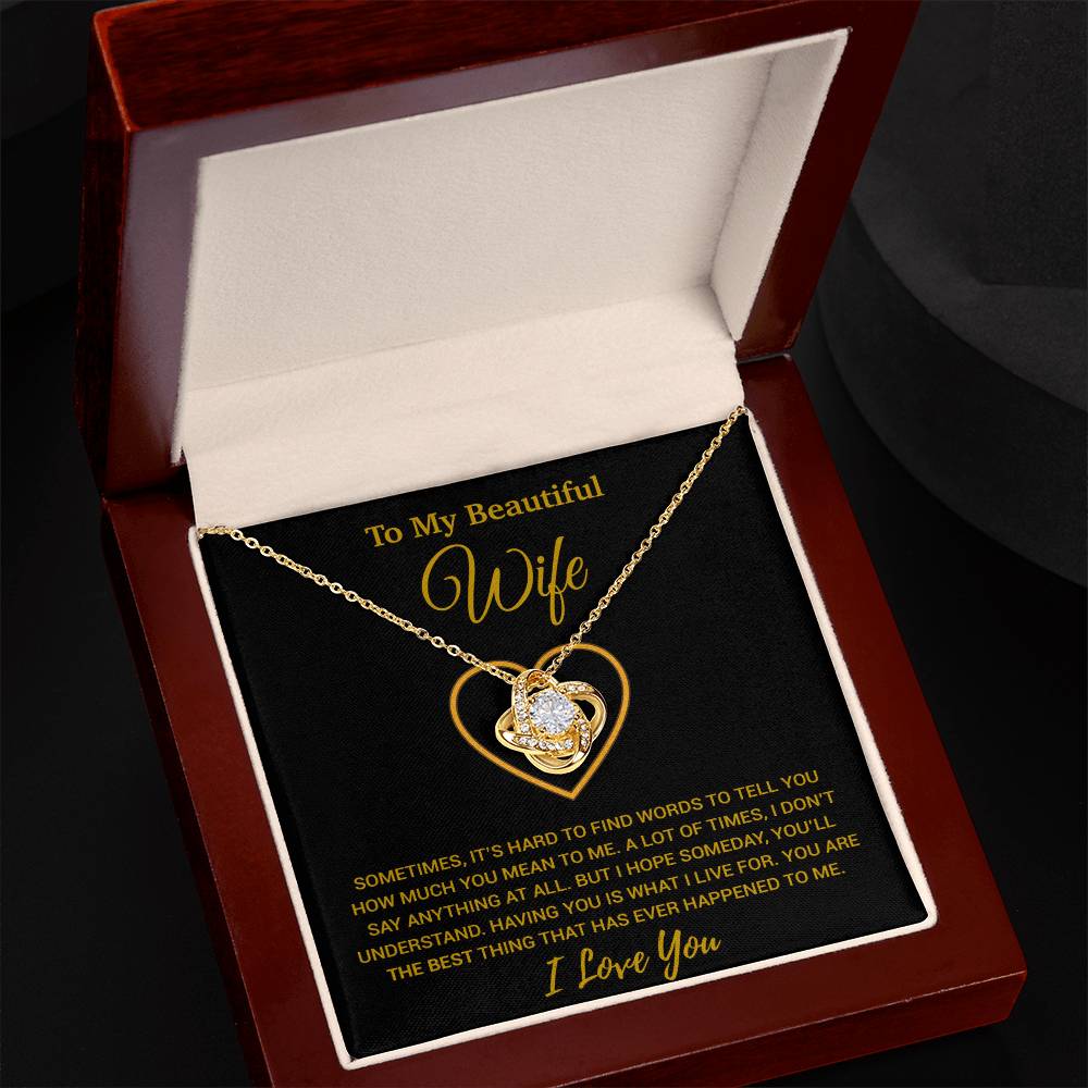 To My Wife Necklace, Christmas Gifts For Women, Anniversary Gift For Wife 22_11_Gold