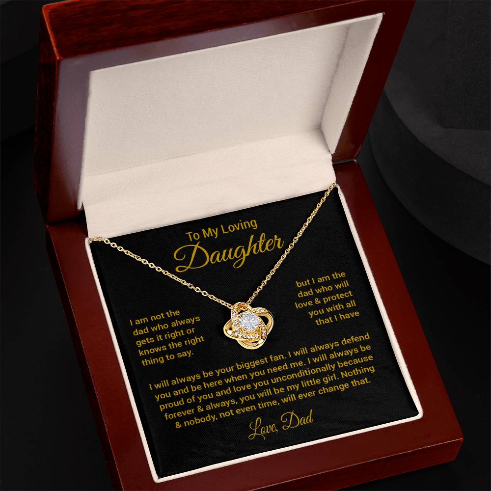 To My Daughter Necklace Gift From Dad, Daughter Gift, Father Daughter Necklace 23_8_Gold