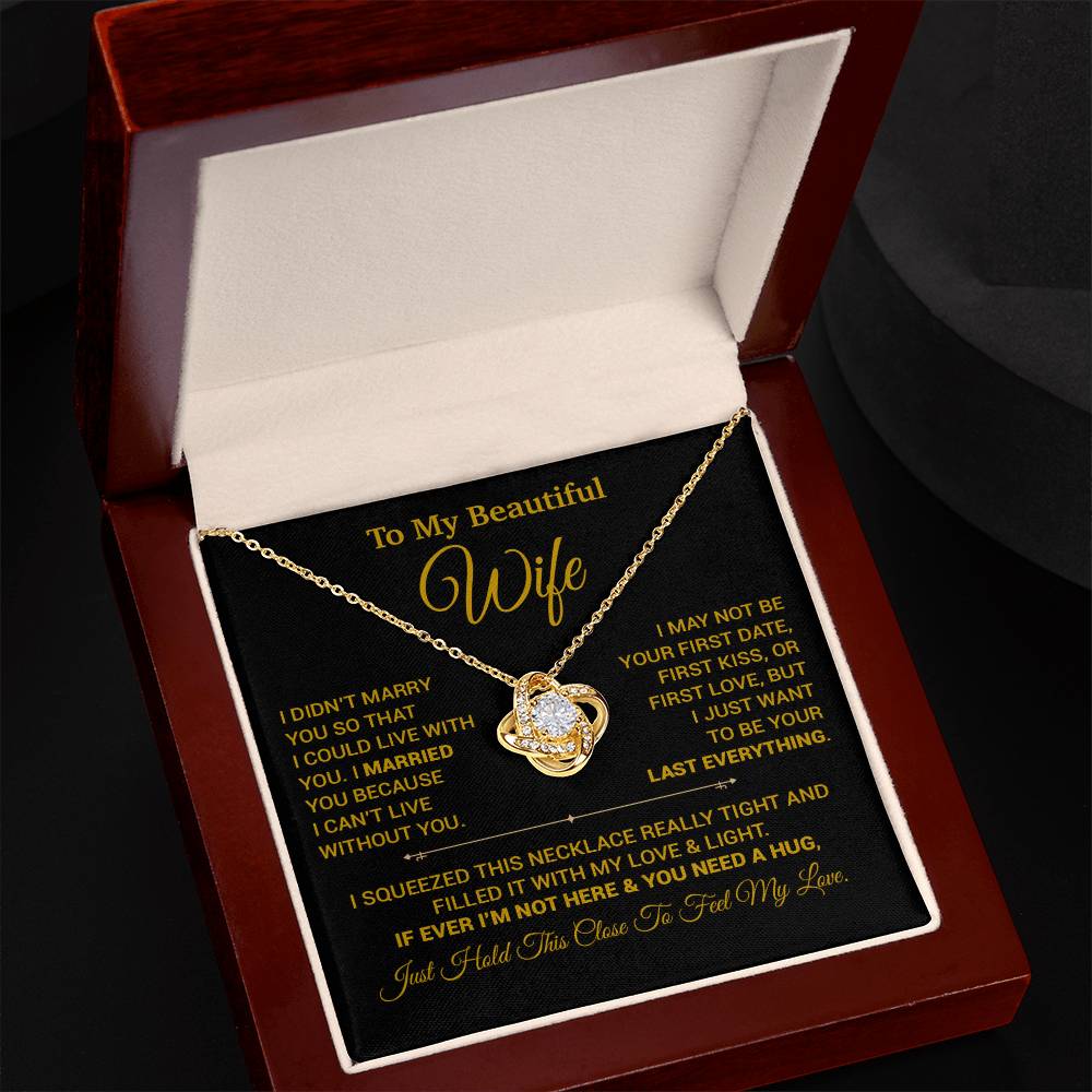 To My Wife Necklace, Christmas Gifts For Women, Anniversary Gift For Wife 9_9_Gold