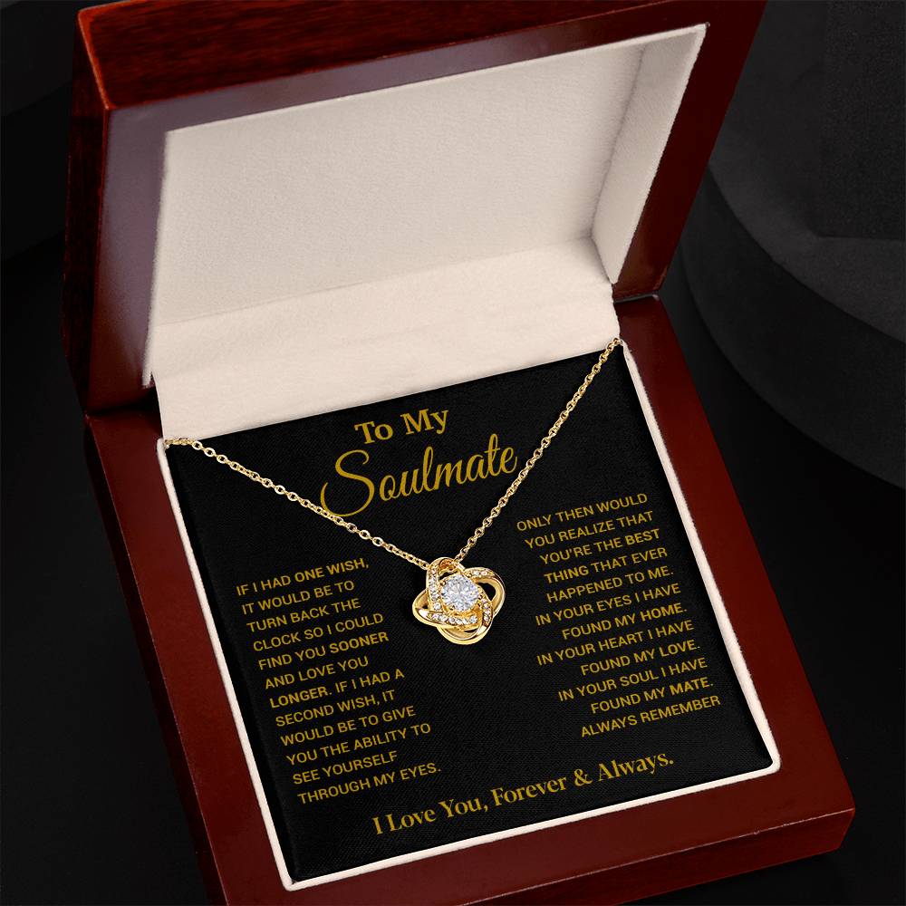To My Soulmate Necklace, Soulmate Gift, Gift For Girlfriend, Christmas Gift 9_12_Gold