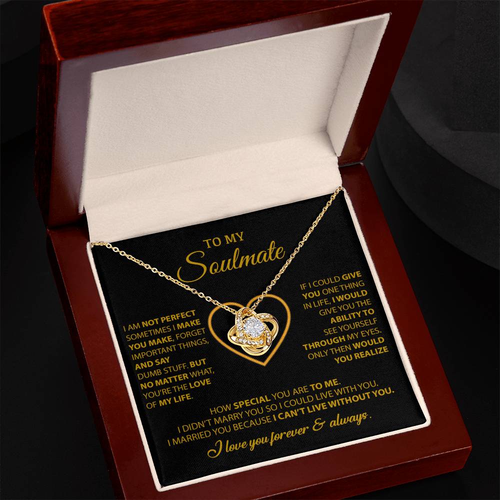 To My Soulmate Necklace, Gift For Wife From Husband, Valentines Gift For Wife 12_2_Gold