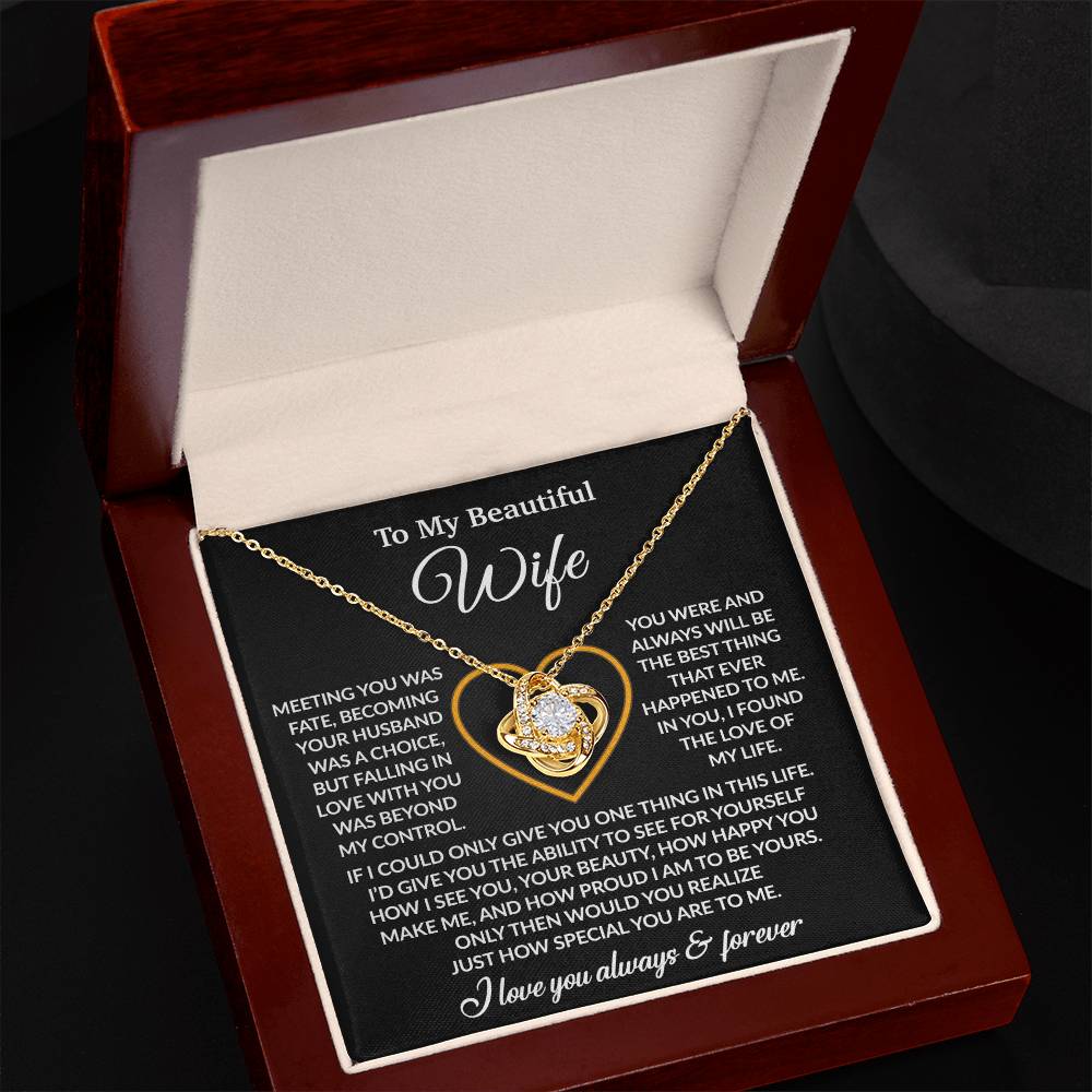 To My Wife Necklace, Wife Gift from Husband, Christmas Gift 27_11_Black