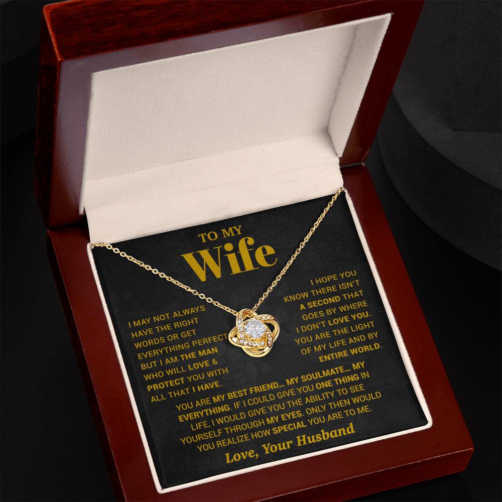 To My Wife Necklace, Christmas Gifts For Women, Anniversary Gift For Wife 13_10_Gold