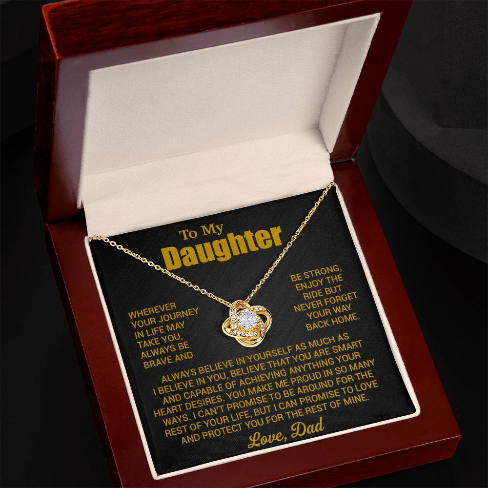 To My Daughter Necklace, Daughter Father Necklace, Daughter Gift From Dad 31_7_Gold