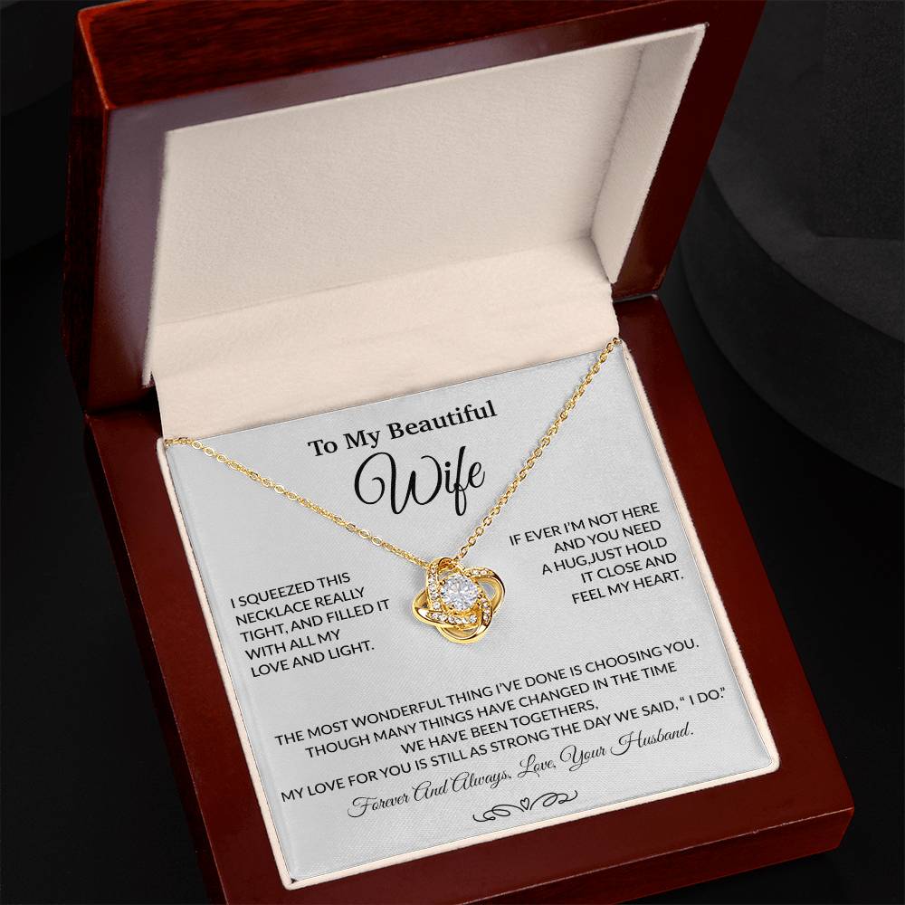 To My Wife Necklace, Gift For Wife, Anniversary Gift For Wife, Necklace For Wife 27_9_White