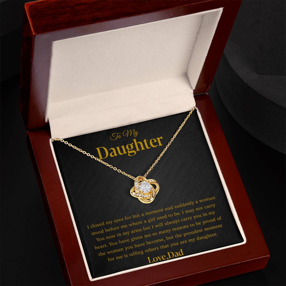 To My Daughter Necklace, Gift for Daughter from Dad, Father Daughter Necklace 28_4_Gold