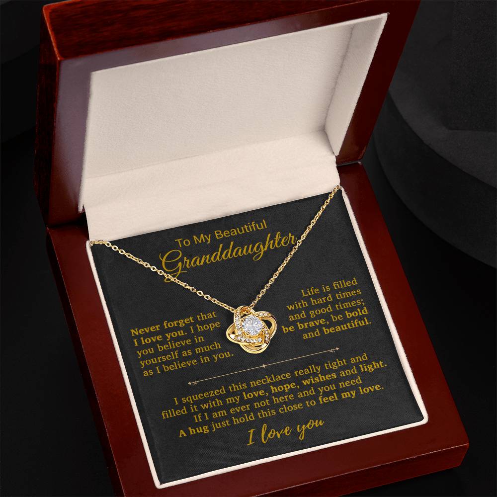 To My Granddaughter Necklace, Birthday Gift For Granddaughter, Birthday Gifts 14_9_Gold